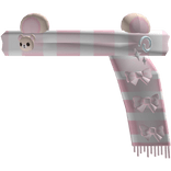 cute kawaii white bear teddy pink winter scarf