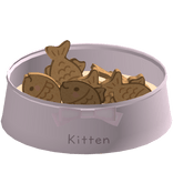 cute kitten food bowl pink 