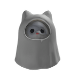 Cute Kitty Ghost On Head
