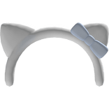 Cute Kitty Headband with Ears in White/Blue
