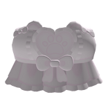 ♡꒱ cute kitty paw top with bow in pink