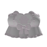 ♡꒱ cute kitty paw top with bow in pink & white