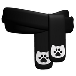 cute kitty scarf black