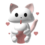 ୨♡cute kitty w/ a glass of boba tea♡୧
