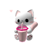 ୨♡cute kitty w/ pink boba tea♡୧