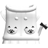 Cute Kitty Winter Jacket in White/Black