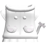 Cute Kitty Winter Jacket in White/Pink