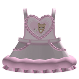 ꒰♡꒱ cute kkuma bears ruffled overalls in pink