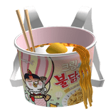 Cute Korean Cream Buldak Spicy Noodle backpack 1.0