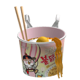 Cute Korean Cream Buldak Spicy Noodle backpack 3.0