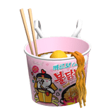 Cute Korean Pink Buldak Spicy Noodle Backpack 3.0