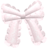 cute lace hair bow (left) pink