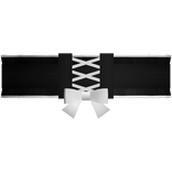 cute laced up bow choker necklace black & white