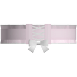 cute laced up bow choker necklace pink & white