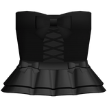 cute laced up bow corset dress in black