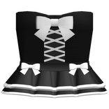 cute laced up bow corset dress in black and white