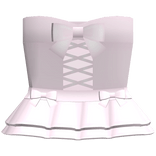 cute laced up bow corset dress in pink