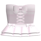 cute laced up bow corset dress in pink