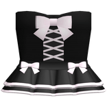 cute laced up bow corset dress in pink and black