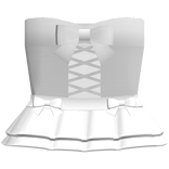 cute laced up bow corset dress in white