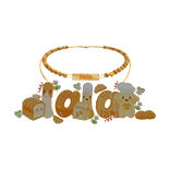 Cute lala necklace 3.0 layered chef orange bread
