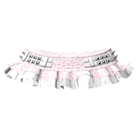 cute leopard mini skirt w studs - pink & white