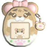 cute leopard tamagotchi backpack