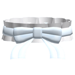 ♡꒰ cute light blue ruffled bow chocker