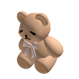cute light brown bear holdable coquette plushie