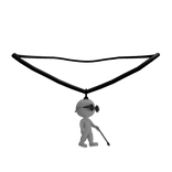cute little glasses man necklace