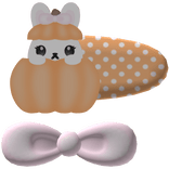cute little pumpkin bunny hairclip