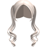 cute long curly back pigtails in blonde