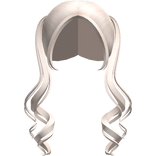 cute long curly front pigtails in blonde