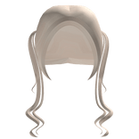 𖹭 Cute Long Curly Pigtails in Pastel Blonde