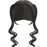 ♡ ┊ cute long curly split pigtails in ash brown