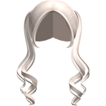 cute long curly split pigtails in blonde