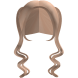 ♡ ┊ cute long curly split pigtails in blonde