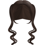 ♡ ┊ cute long curly split pigtails in brown
