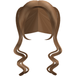 ♡ ┊ cute long curly split pigtails in caramel