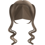 ♡ ┊ cute long curly split pigtails in chai