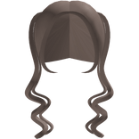 ♡ ┊ cute long curly split pigtails in dust brown