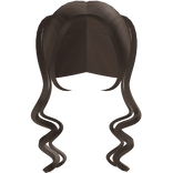 ♡ ┊ cute long curly split pigtails in light brown