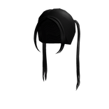 cute long pigtails in black