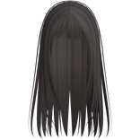 cute long straight anime hair in ash brown