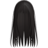 cute long straight anime hair in brown