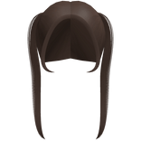 Cute Long Straight Pigtails in Brown