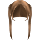 Cute Long Straight Pigtails in Caramel