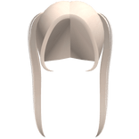 Cute Long Straight Pigtails in Pastel Blonde