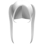 Cute Long Straight Pigtails in White