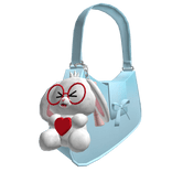 Cute Love Rabbit Blue Bag